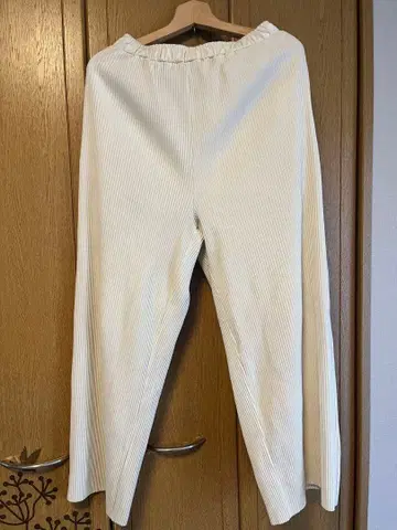 아이보리 스트라이프 패턴 팬츠 프리 사이즈