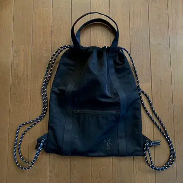 agnis b. 드로우 스트링 백팩 블랙