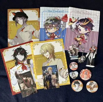 니지산지 클리어 파일 캔뱃지 아크릴 스탠드 등 세트