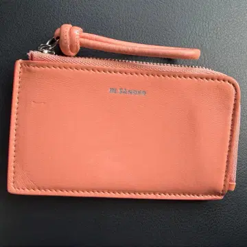 질 샌더 핑크 가죽 카드 케이스