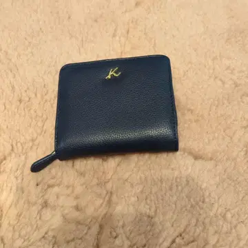 K 이단 접이식 지갑 네이비