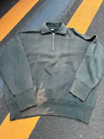 50s PENNEYS half zip sweat sun fade