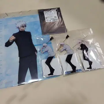 주술회전 회옥옥절 아크릴 스탠드 고죠 사토루 세트 클리어 파일