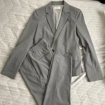 PLST 그레이 슬림핏 자켓&팬츠 세트