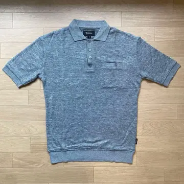 [ 새상품 ] BRIXTON 니트 피케 셔츠 그레이