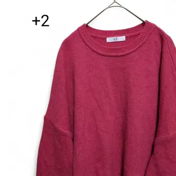 마크앤플러스+2 스웨터 일본제 퓨어 컬러 슬릿