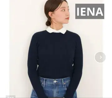 IENA 홀 리브 카라 부착 풀오버
