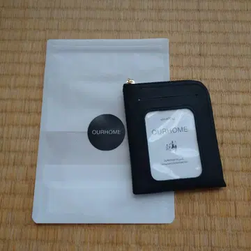 OURHOME 가죽 미니 지갑 블랙