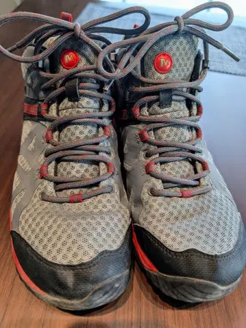 Merrell 등산화 트래킹 슈즈 그레이/레드