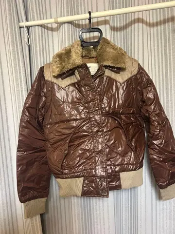 A VINTAGE HWAN'S 브라운 퀼팅 자켓