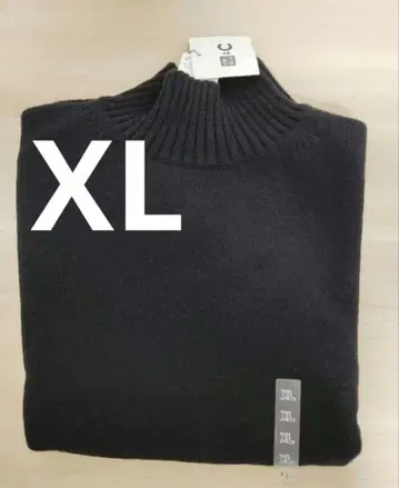 새상품 UNIQLO C 로우 게이지 하이넥 스웨터 블랙 XL 유니클로