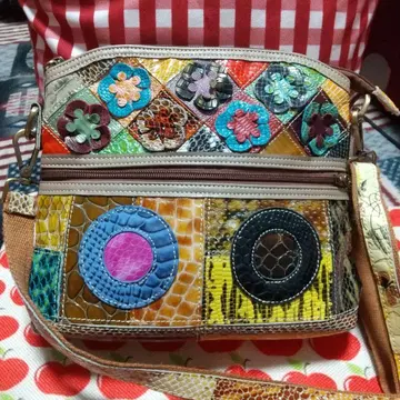 에스타시온 컬러풀 패치워크 숄더백