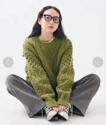 FREAK'S STORE 피셔맨 니트 패치워크 풀오버