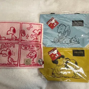 스누피 SNOOPY 토트백 타월 손수건