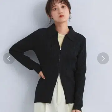 그린 레이블 릴랙싱 스키니 지퍼 폴로 니트 풀오버