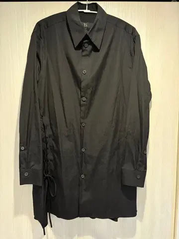 미착용 Y's 블랙 긴팔 롱 셔츠