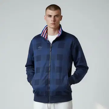 Umbro 네이비 체크 무늬 자켓