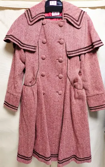 [레어] 세일러 트위드 코트 레드