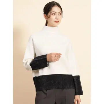 FENNEL 바이컬러 보틀넥 그랑 니트 야마다야 yamadaya