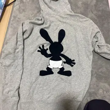 [꼬리 없는 레어] 오즈월드 캐릭터 후드티 그레이