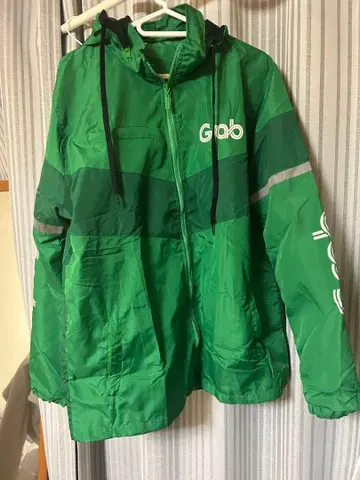 Grab 후드 부착 자켓 그린 컬러 미사용