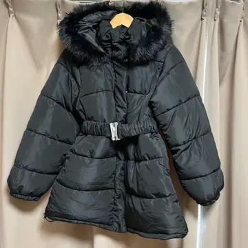 그린 파크스 파이버 다운 벨트 코트 (블랙)