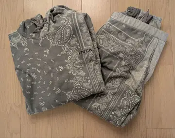 RVCA 셋업 후드티 맨투맨 발수 방수 L 페이즐리