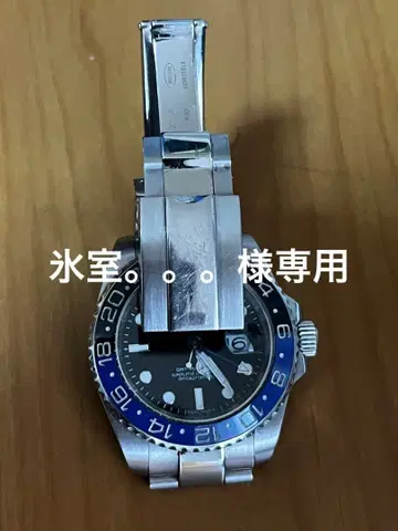 자동 와인딩 시계 청흑 베젤