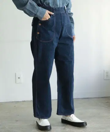 ot Stow 데님 팬츠 버튼 플라이