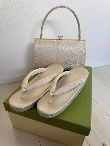 기모노 야마토 조리 백 세트 포멀 결혼식 예복 골드