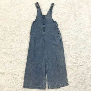 FRIFUL 데님 살로펫 S 블루 와이드 실루엣 올인원