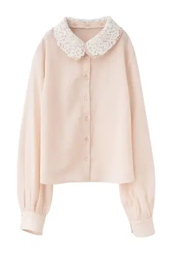 레이스 칼라 블라우스 릴리안 캐럿