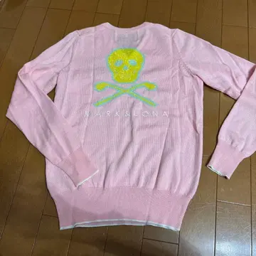 MARK&LONA 핑크 V넥 스웨터 S