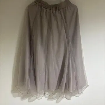 아이보리/브라운 샤샤 스커트 사이즈 2