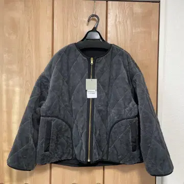 야마다야 미사용 새상품 퍼 블루종 자켓 리버서블 양면