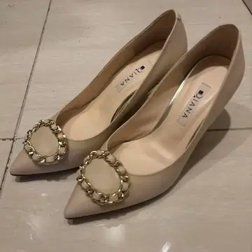 [ 새상품급 ] DIANA 다이애나 비쥬 펌프스 23cm 핑크 베이지