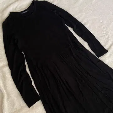 미즈이로 인드 허리 절개 개더 원피스 고급 모달 울 혼방 워셔블