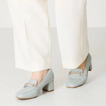 ORiental TRaffic 점프 가능한 펌프스 비트 힐 로퍼 블루