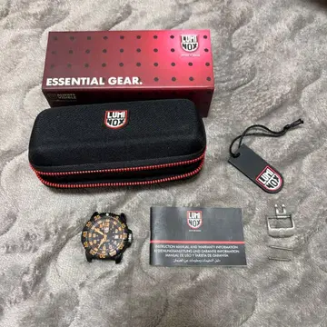 Luminox 아날로그 시계 블랙/오렌지