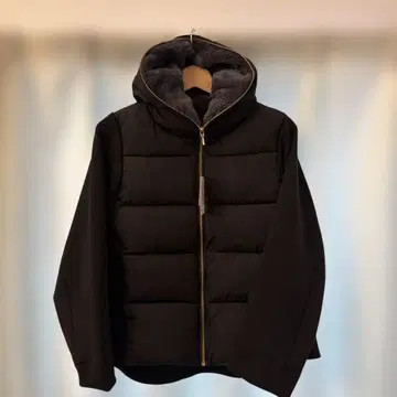 야마다야 블랙 다운 자켓 후드 부착