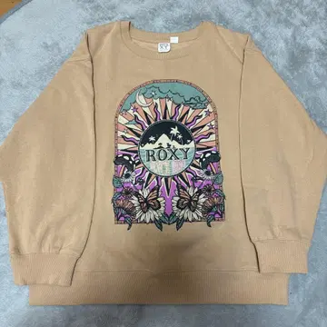ROXY 베이지 그래픽 트레이닝복