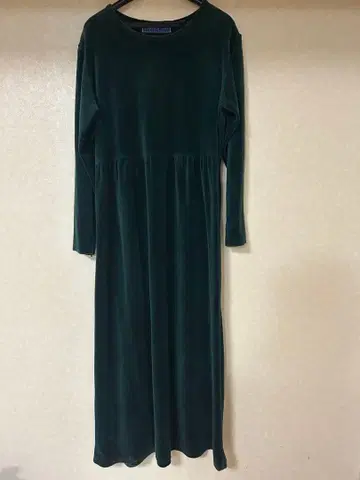 빈티지 구제 의류 벨벳 롱 원피스