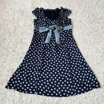 PRIDE 프라이드 실크 100% 도트 리본 원피스