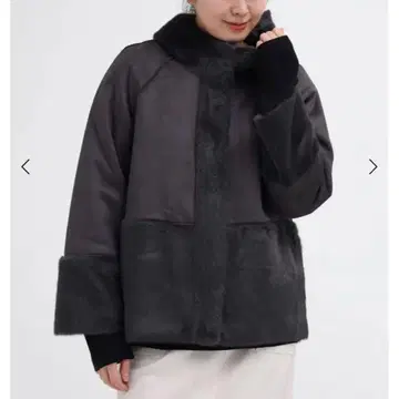 MEDOC 후드 부착 무스탕 자켓