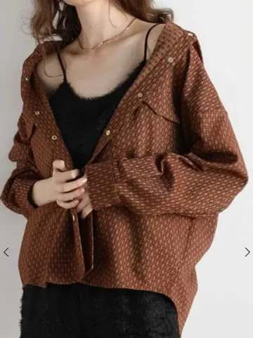 YAMADAYA ample 레트로 자카드 셔츠 자켓