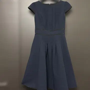 토카 TOCCA 워셔블 CASCADE 드레스 반팔 원피스 00 네이비