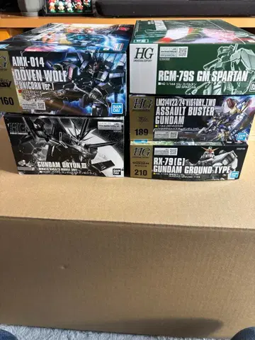 건담 프라모델 hg 묶음 판매 미개봉