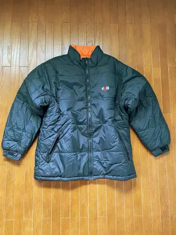 리버서블 다운 자켓 M 네이비/오렌지