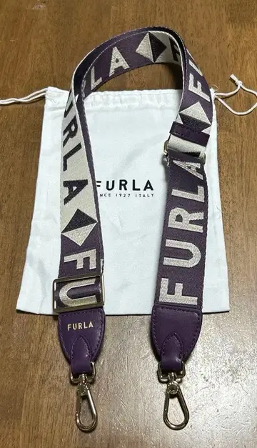 FURLA 훌라 숄더 스트랩 퍼플 화이트