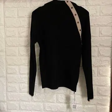 FENNEL 립 편직 블랙 니트 9호